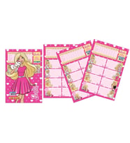GIPTA BARBIE DERS PROGRAMLI OKUL ETİKETİ 3 YP.