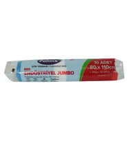 Çöp Torbası Jumbo Boy 80x110Cm 400Gr 50Mikron 90Lt Mavi Rulo 10 Adet