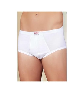6 lı Paket Şahinler Erkek Torbalı Slip Külot Beyaz E013