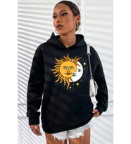 Unisex Larks' Tongues in Aspic Baskılı Sweatshirt (Siyah)