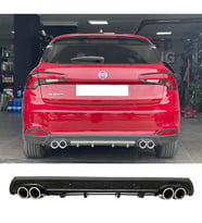 Fiat Egea Hb Siyah Difüzör Çiftli Yuvarlak Egzoz Görünümlü D Tip Difizör