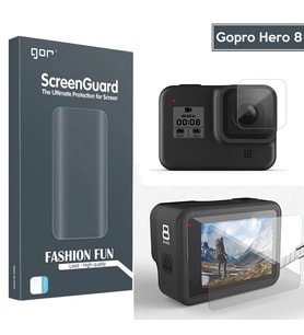 GOR Gopro Hero 8 2in1 Darbe Emici Ekran Koruyucu 2 SET-(5775) - SSSSSS1328-5501
