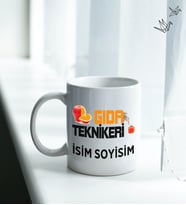 Kişiye Özel İsim ve Fotoğraf Baskılı Gıda Teknikeri Temalı Kupa Bardak No:002