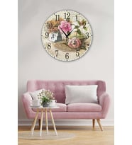 Bilge Retro Tasarımlı Duvar Saati 40x40cm (Baskılı)
