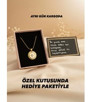 Özel Kutusunda Hediye Paketiyle Gold Pusula Motifli Çelik Kolye 40+5 Cm Hediye Kolye Arkadaşa Hediye Sevgiliye Hediye