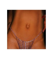 Lüks Taşlı Tanga, Altın Zincirli Fantezi String, Göz Alıcı Külot