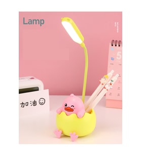 Civciv Masa Lambası Ve Kalemlik, Pembe, 31x11,