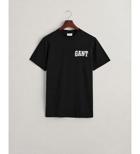 Gant Saf Pamuk Regular Fit Bisiklet Yaka Erkek Tişört 433.l Siyah