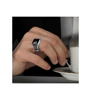 Zirkon Taşlı Modern Gümüş Erkek Yüzük