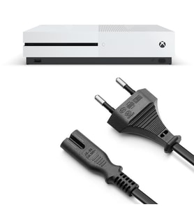 Xbox One S Güç Kablosu 1.5m Xbox One S X Uyumlu Xbox Güç Kablosu Yedek Parça (Siyah)