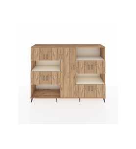 Hyperion Dolap 10 Raflı 9 Kapaklı 220x44x163 Çam-Çam/Aytaşı