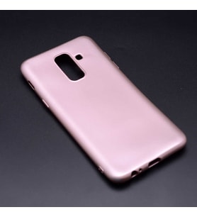 Samsung Galaxy A6 2018 Uyumlu Kılıf Zore Premier Silikon Kapak (Rose Gold Altın)