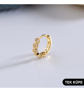 14 Ayar Altın Tek Halka Küpe 0,60 gr
