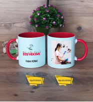 Diş Hekimi Kupa Bardak Kırmızı Fotoğraflı Diş Hekimleri Günü Hediyesi