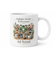 Eczacı İlaç Rafları Sağlık Danışmanı Şifa Kapısı Kupa Bardak Hediye