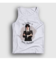 Presmono Unisex Beyaz Power Wednesday Addams Family Addams Ailesi Atlet 366003tt