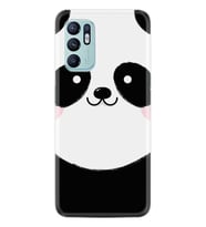Oppo Reno 6 Kılıf Silikon Desen Özel Seri Sevimli Panda 1794