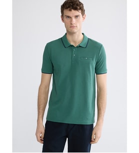 LCWAIKIKI Classic Yeşil Polo Yaka Erkek Dokulu Tişört