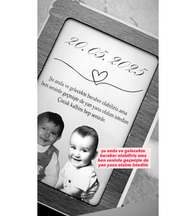 Ahşap Mini Tablo - Hep Seninleyim Sevgilim