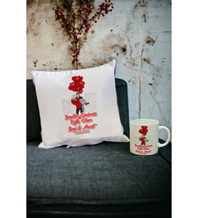 Sevgiliye Hediye Kupa Bardak ve Yastık Set 013 (Beyaz)
