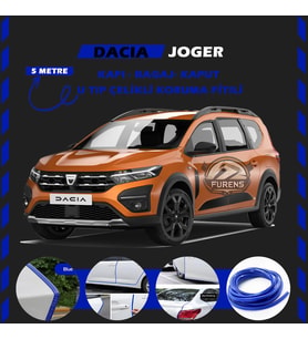 Dacia Joger Oto Araç Kapı Koruma Fitili 5metre Parlak Mavi Renk