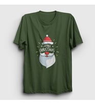 Presmono Unisex Haki Merry Christmas Noel Baba Santa Claus Yılbaşı T-Shirt 270193tt (Haki)