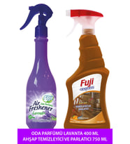 Fuji Ahşap Temizleyici Parlatıcı Sprey 750 Ml + Neon Lavanta Oda Kokusu 400 Ml