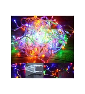10 Metre 100 Ledli Fişli Led, Dekor Lambası 10m Rgb Yılbaşı Ağacı Işığı - Rgb