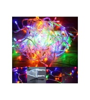10 Metre 100 Ledli Fişli Led, Dekor Lambası 10m Rgb Yılbaşı Ağacı Işığı - Rgb