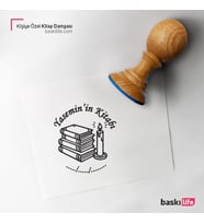 Kitap Mum Kişiye Özel Kitap Damgası Kitap Mührü Kaşe Kitap Mühür Özel Damga 451