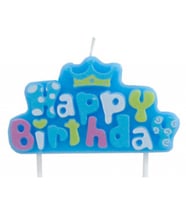 Mum happy bırthday tekparça rengarenk mavi pk:1-