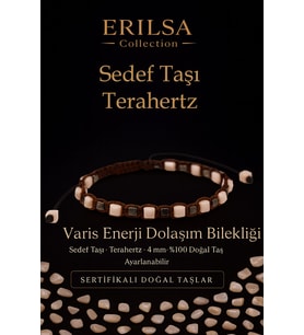Sertifikalı Varis Enerji Dolaşım Bilekliği – Sedef Taşı ve Terahertz Doğal Taş 4 mm Ayarlanabilir (Çok Renkli)