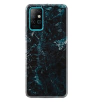 Infınıx Note 8 Kılıf Desenli Silikon Kılıf Blue Mix Mermer 1377
