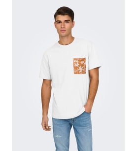 ONSPERRY LIFE REG LEAF SS POCKETTEE Bright White