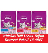 Whiskas İkili Lezzet Yoğun Tasarruf Paketi 15 Adet
