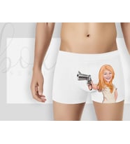 BK Gift Kişiye Özel Karikatürlü Eğlenceli Beyaz Erkek Boxer, Yıl Dönümü/ Doğum Günü / Sevgililer Günü Hediyeleri,  Erkek Arkadaş Hediye, Esprili Hediye-11