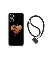 Vivo Y16 Kılıf Ipli Boyun Askılı Desenli Silikon Plane Heart 1721
