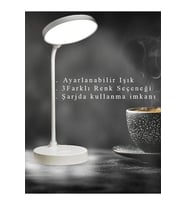 VANCKEY Dokunmatik Şarjlı Masa Lambası Dimlenebilir Işık Beyaz Renk