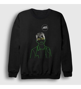 Presmono Unisex Siyah Eyes Arctic Monkeys Sweatshirt 13124tt