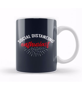 Social Distancing Enthusiast Kupa Bardak Porselen