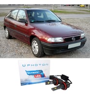 Opel Astra F Led Xenon Uzun + Kısa Far Ampulü H4 Ultimate 9500 Lumens Yeni Seri Beyaz 1993-1998