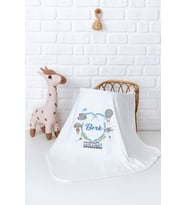 Pia Baby Premium %100 Pamuk Çift Kat Penye Bebek Battaniyesi 80x80 cm 5019-11 (Krem)