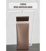 Beyaz Pantolon Askısı & Dolap Düzenleyici Askı