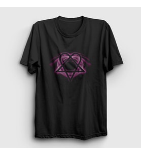 Presmono Unisex Siyah Glow Him T-Shirt 80570tt