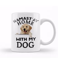 Namast'ay Home With My Dog Best Dog Dad Ever Köpek Kupa Bardak Porselen