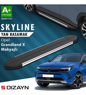 S-Dizayn Opel Grandland X Makyajlı Hybrid Skyline Krom Yan Basamak 183 Cm 2021-2024 A+ Kalite