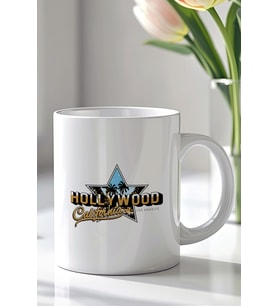 ABD Hollywood Temalı 330ml Baskılı Beyaz Seramik Kupa Bardak