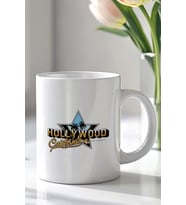 ABD Hollywood Temalı 330ml Baskılı Beyaz Seramik Kupa Bardak