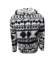 Yegua Y00431 Erkek Desenli Kuzu Peluş Hırka - Y00431 - Siyah - ST00431-Siyah-S