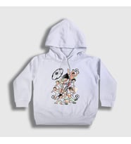 Presmono Unisex Çocuk Beyaz Niupi Futbol Anime Kaptan Captain Tsubasa Kapüşonlu Sweatshirt 325512tt